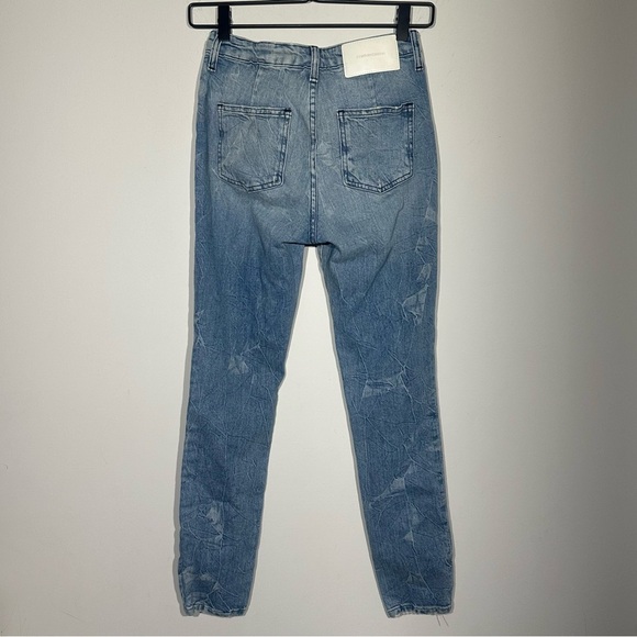 Jonathan Simkhai Designer Womans Distressed Jeans Blue Light Wash Size 25 - Picture 7 of 13